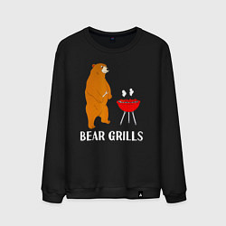 Свитшот хлопковый мужской Bear Grills Беар Гриллс, цвет: черный