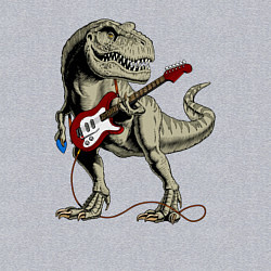 Свитшот хлопковый мужской Динозавр рокер, цвет: меланж — фото 2