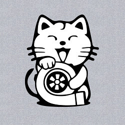 Свитшот хлопковый мужской JDM Cat & Engine Japan, цвет: меланж — фото 2