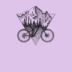 Свитшот хлопковый мужской Downhill ride bike, цвет: лаванда — фото 2