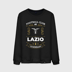 Свитшот хлопковый мужской Lazio: Football Club Number 1, цвет: черный