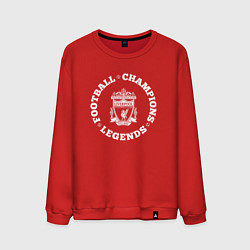 Свитшот хлопковый мужской Символ Liverpool и надпись Football Legends and Ch, цвет: красный