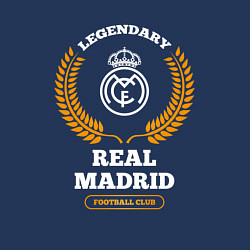 Свитшот хлопковый мужской Лого Real Madrid и надпись Legendary Football Club, цвет: тёмно-синий — фото 2