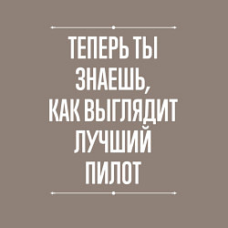 Свитшот хлопковый мужской Теперь ты знаешь, как выглядит лучший Пилот, цвет: утренний латте — фото 2