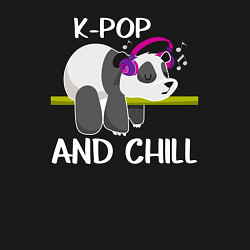 Свитшот хлопковый мужской Панда на кей попе и расслабоне, цвет: черный — фото 2