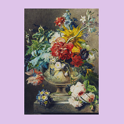 Свитшот хлопковый мужской Bouquet of Flowers in a Vase Букет цветов, цвет: лаванда — фото 2