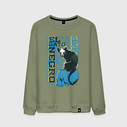 Мужской свитшот Футболка с изображением черепа кошки