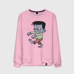 Свитшот хлопковый мужской Walking Zombie, цвет: светло-розовый
