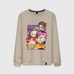 Мужской свитшот Клинок, рассекающий демонов Истребитель демонов