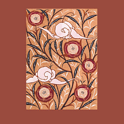 Свитшот хлопковый мужской Samarkande Art Nouveau Flower Pattern Цветочный ор, цвет: кирпичный — фото 2