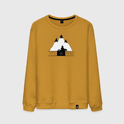 Свитшот хлопковый мужской Hiking, цвет: горчичный
