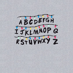 Свитшот хлопковый мужской STRANGER THINGS ALPHABET, цвет: меланж — фото 2