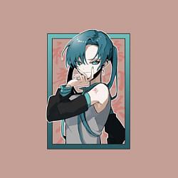 Свитшот хлопковый мужской Hatsune Miku Drain, цвет: пыльно-розовый — фото 2