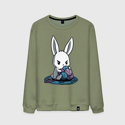 Мужской свитшот Зайчонок обнял клубки The bunny hugged the balls