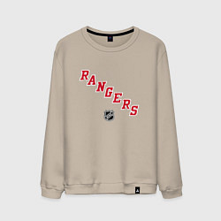 Свитшот хлопковый мужской New York Rangers NHL, цвет: миндальный
