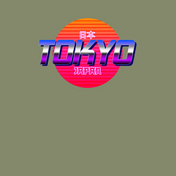 Свитшот хлопковый мужской Retrowave Tokyo, цвет: авокадо — фото 2