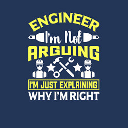 Свитшот хлопковый мужской Инженер всегда прав, цвет: тёмно-синий — фото 2