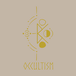 Свитшот хлопковый мужской Руническая вязь - Оккультизм, цвет: миндальный — фото 2