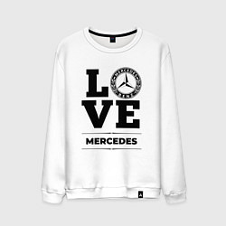 Свитшот хлопковый мужской Merсedes Love Classic, цвет: белый