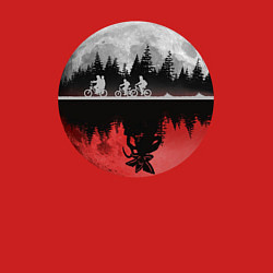 Свитшот хлопковый мужской Stranger Things Moon, цвет: красный — фото 2