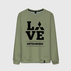 Свитшот хлопковый мужской Mitsubishi Love Classic, цвет: авокадо