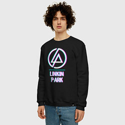 Свитшот хлопковый мужской Linkin Park Glitch Rock, цвет: черный — фото 2