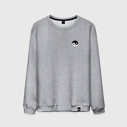 Свитшот хлопковый мужской ИНЬ ЯНЬ СМАЙЛ MINI, цвет: меланж