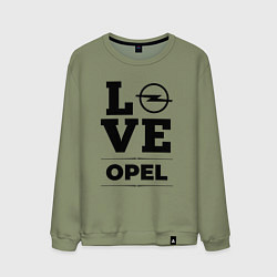 Свитшот хлопковый мужской Opel Love Classic, цвет: авокадо