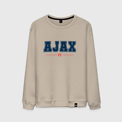 Свитшот хлопковый мужской Ajax FC Classic, цвет: миндальный