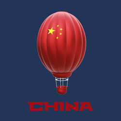 Свитшот хлопковый мужской 3d aerostat China, цвет: тёмно-синий — фото 2