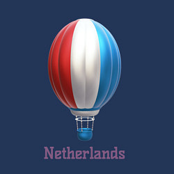 Свитшот хлопковый мужской 3d aerostat Netherlands flag, цвет: тёмно-синий — фото 2