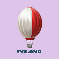 Свитшот хлопковый мужской 3d aerostat Polish flag, цвет: лаванда — фото 2