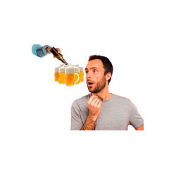 Свитшот хлопковый мужской Утреннее чудо!, цвет: белый — фото 2