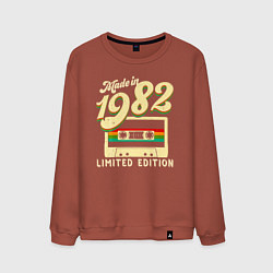 Свитшот хлопковый мужской Сделано в 1982 году, ограниченная серия, цвет: кирпичный