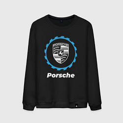 Свитшот хлопковый мужской Porsche в стиле Top Gear, цвет: черный