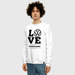 Свитшот хлопковый мужской Volkswagen Love Classic, цвет: белый — фото 2