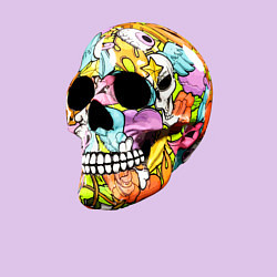 Свитшот хлопковый мужской Art cool skull, цвет: лаванда — фото 2