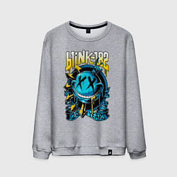 Свитшот хлопковый мужской Blink 182 - 20 years, цвет: меланж