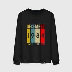 Свитшот хлопковый мужской 1984 - Декабрь, цвет: черный