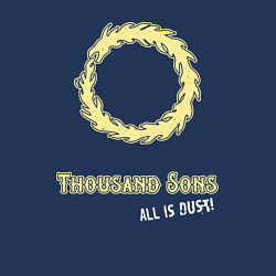 Свитшот хлопковый мужской Тысяча сынов хаос винтаж лого, цвет: тёмно-синий — фото 2