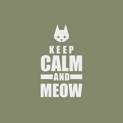 Свитшот хлопковый мужской Stray - Keep Calm, цвет: авокадо — фото 2