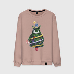 Мужской свитшот Тоторо - Новогодняя ёлка