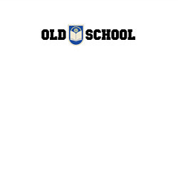 Свитшот хлопковый мужской Old school, шеврон старой школы, цвет: белый — фото 2