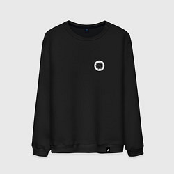 Свитшот хлопковый мужской Не ходи за мной, я сам заблудился, цвет: черный