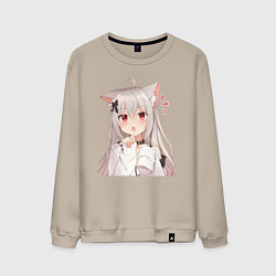 Мужской свитшот Неко кошка-девочка