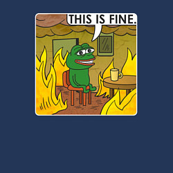 Свитшот хлопковый мужской Пепе Лягушонок в беде, цвет: тёмно-синий — фото 2