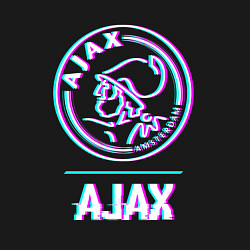 Свитшот хлопковый мужской Ajax FC в стиле glitch, цвет: черный — фото 2