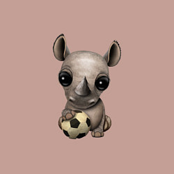 Свитшот хлопковый мужской Футбол - Носорог, цвет: пыльно-розовый — фото 2