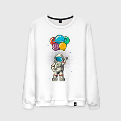 Мужской свитшот Космонавт на воздушных шариках