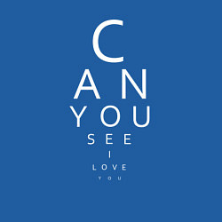 Свитшот хлопковый мужской Can you see I love you, цвет: синий — фото 2
